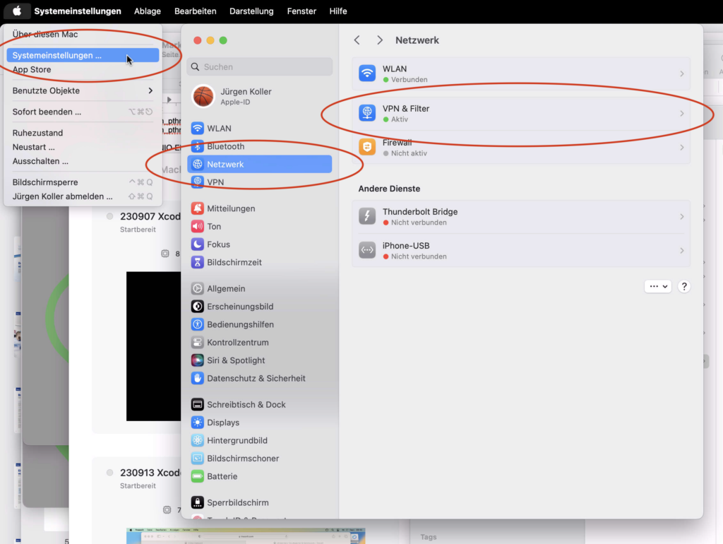 macOS Systemeinstellungen Netzwerk